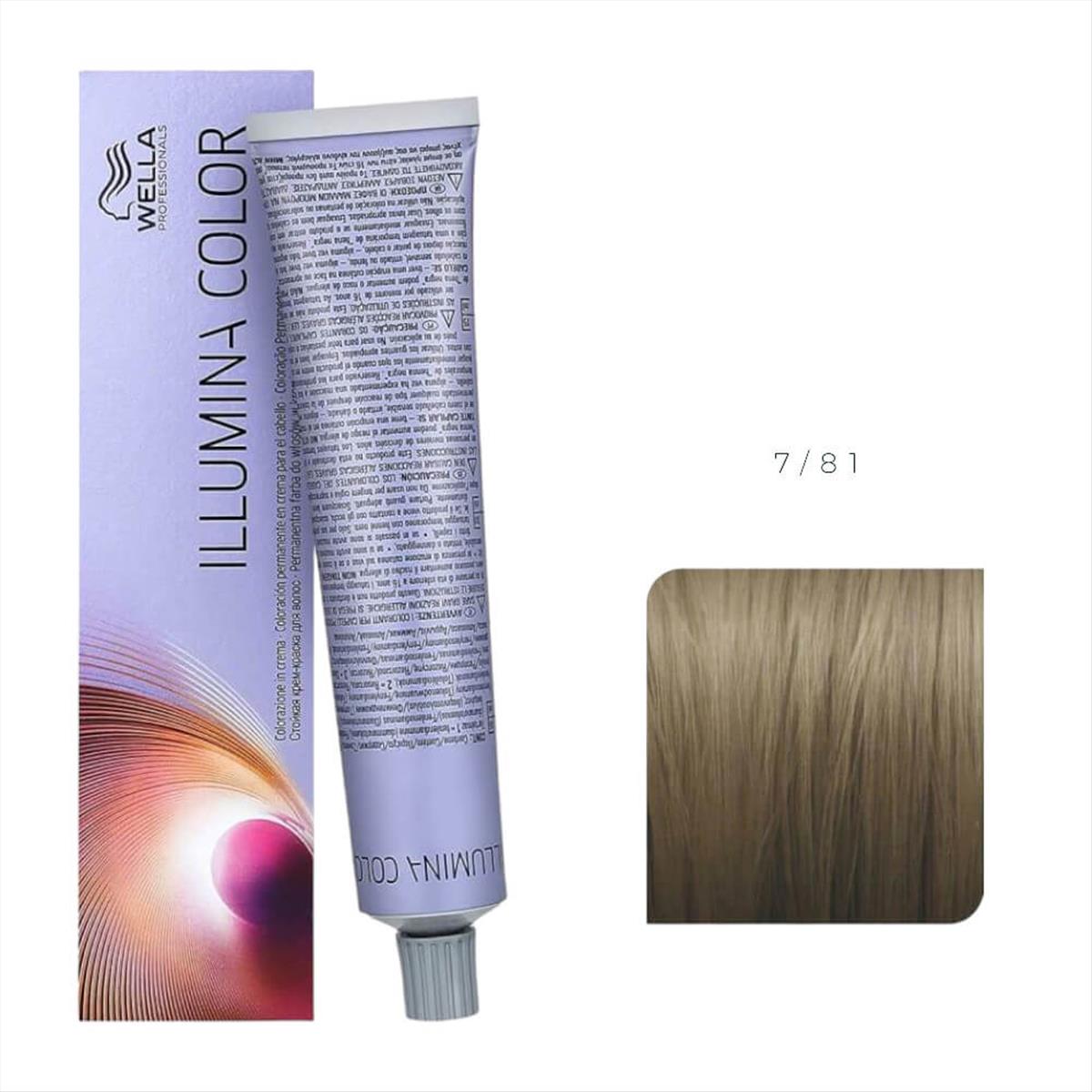 Βαφή Μαλλιών Wella Illumina Color 7/81 Μεσαίο Περλέ Σαντρέ Ξανθό - 60ml