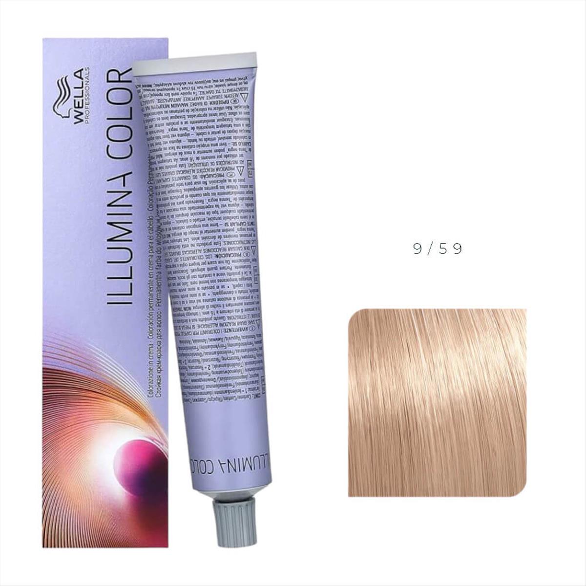 Βαφή Μαλλιών Wella Illumina Color 9/59 Ξανθό Πολύ Ανοιχτό Φυσικό Μαονί Φυμέ - 60ml