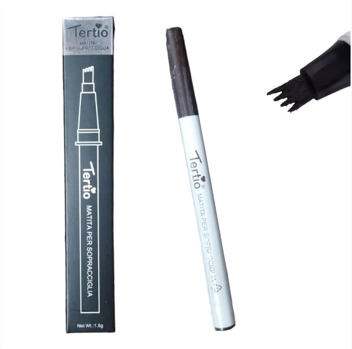 Tertio Tattoo EyeBrown Matita Per Sopracciglia Dark Brown Waterproof 1.5g