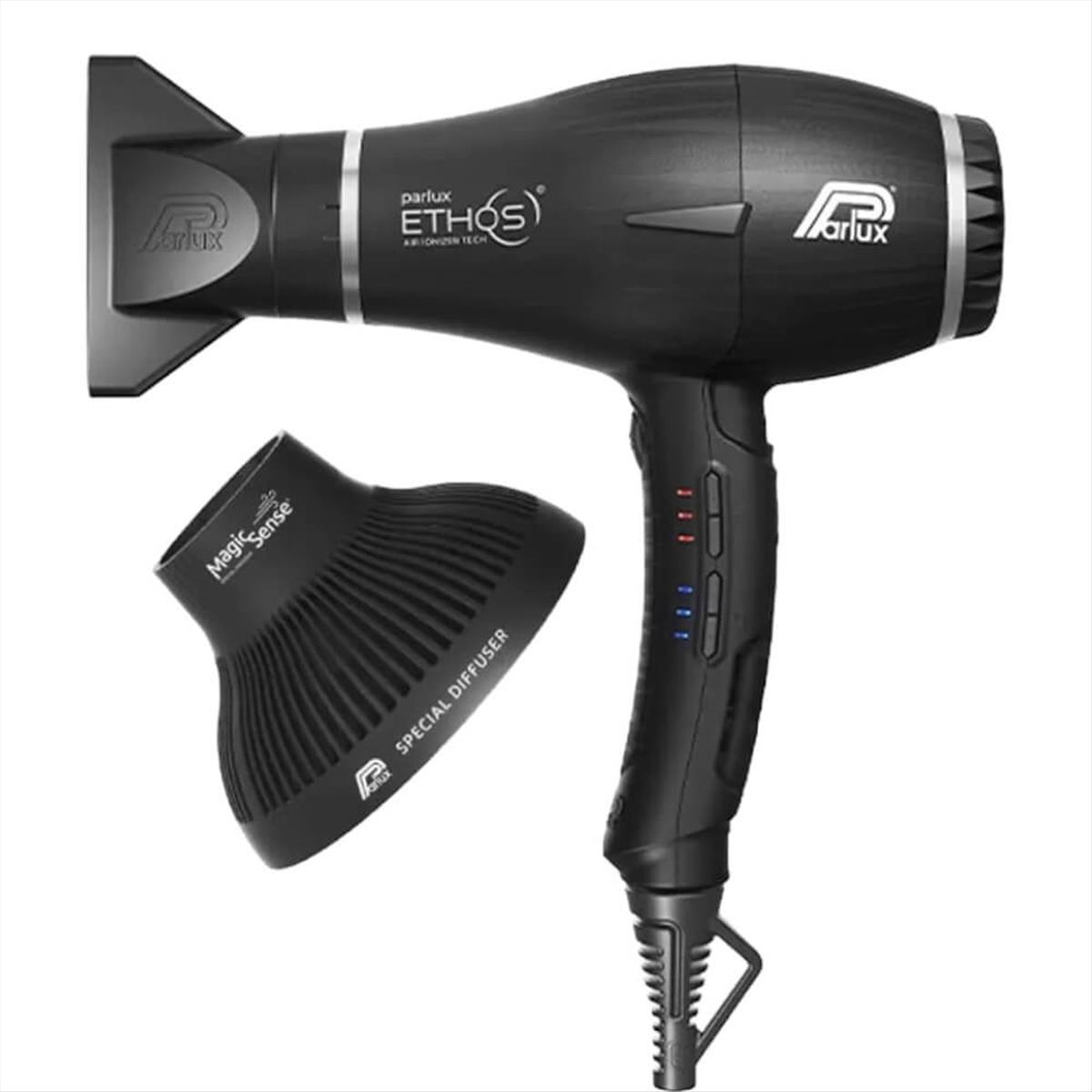 Hair dryer Parlux ethos air ionizer tech black+diffuser 2300 watt