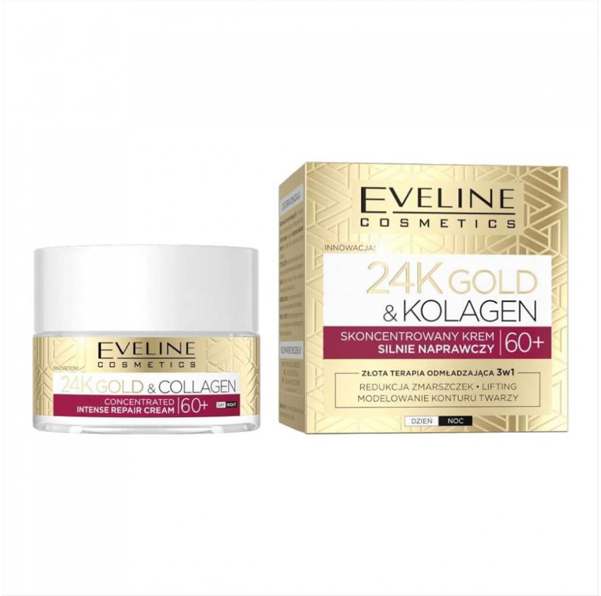 Eveline 24K Gold & Kolagen Ενυδατική & Αντιγηραντική Κρέμα Προσώπου με Κολλαγόνο 50ml