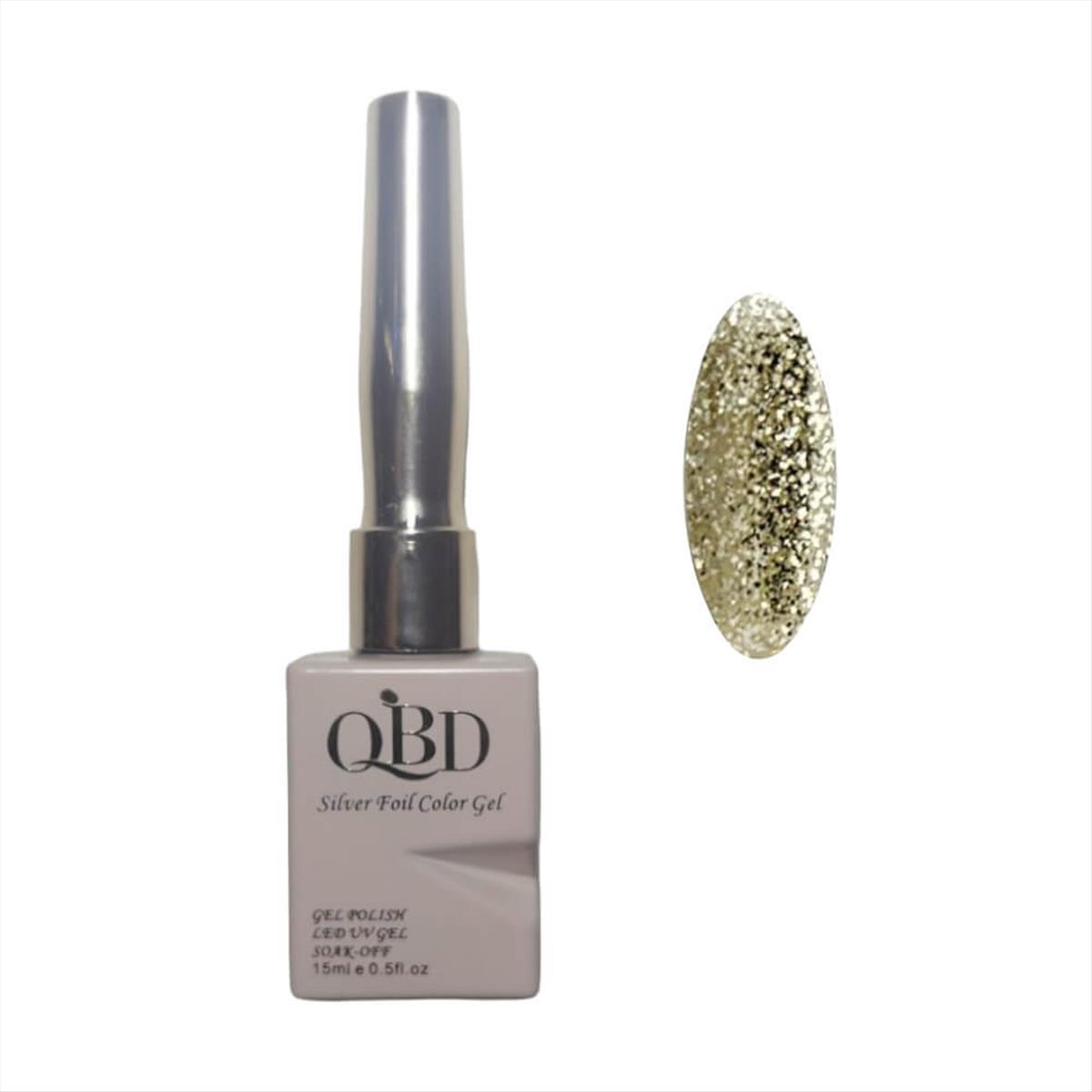 QBD Silver Foil Color Gel Polish Soak Off 02 - 15ml