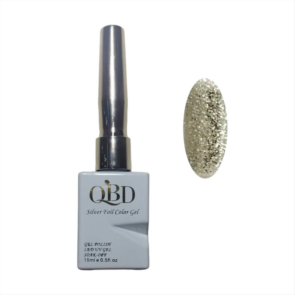 QBD Silver Foil Color Gel Polish Soak Off 01 - 15ml