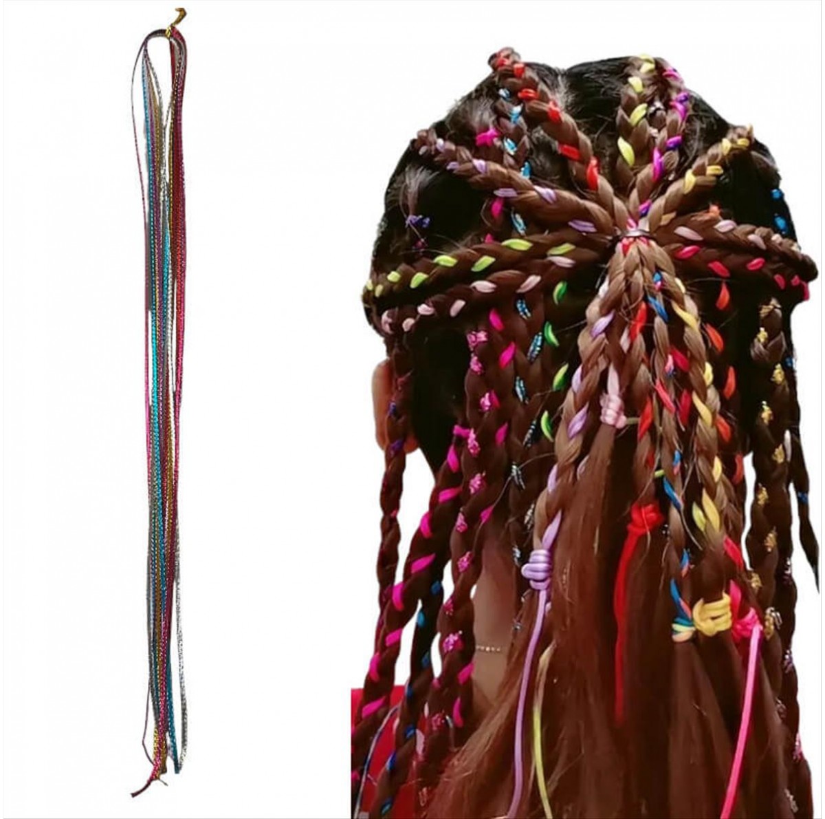 Colorful braided Fashion hair accessories 6pcs