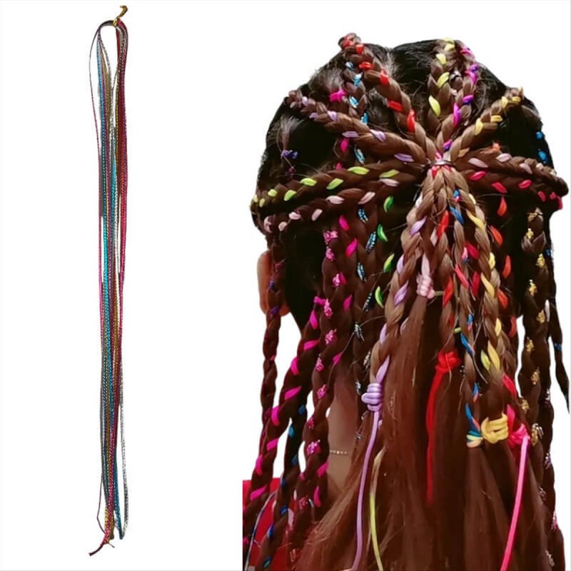 Colorful braided Fashion hair accessories 6pcs