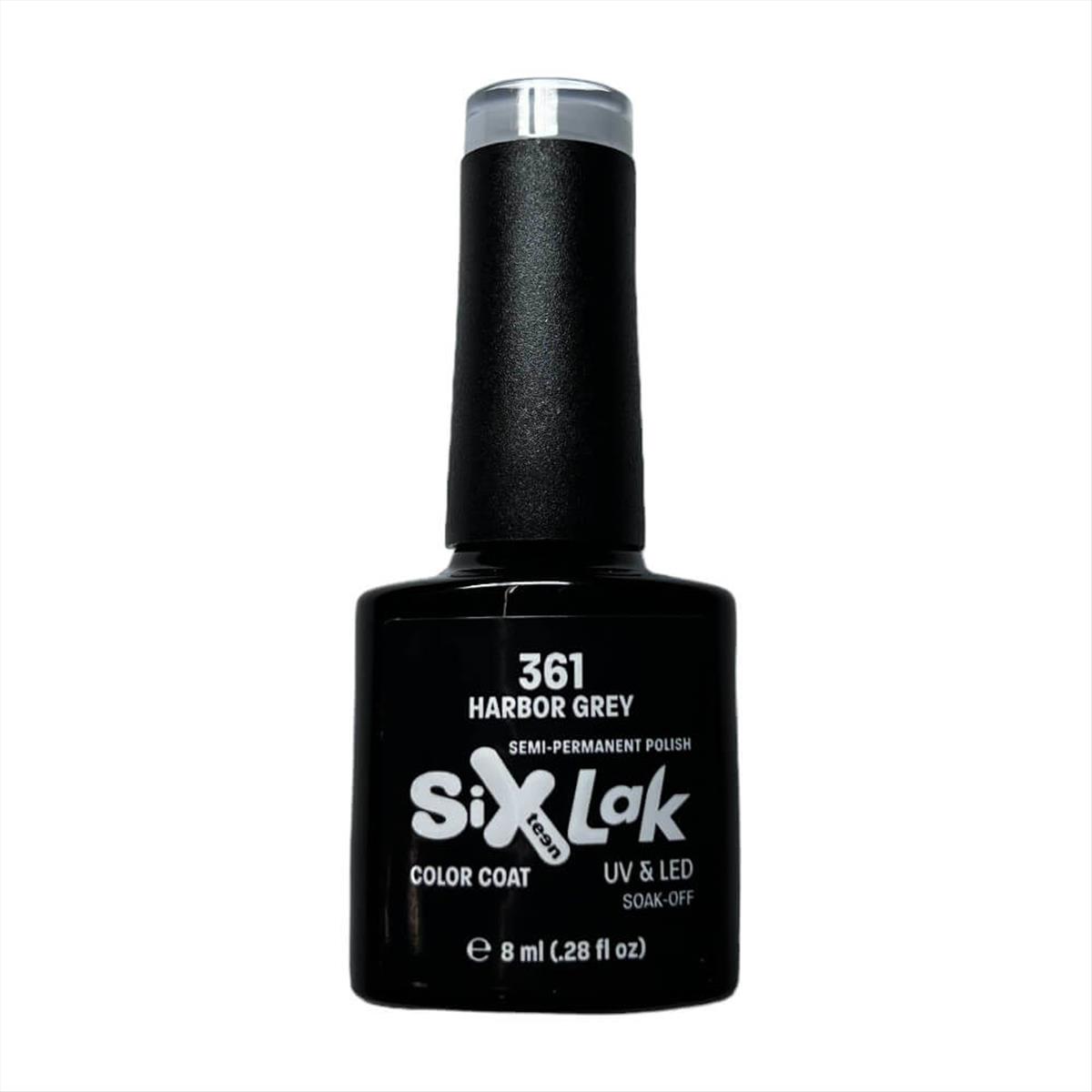 Semi-permanent Varnish SixLak Uv & Led Soak Off 361 Harbor Frey 8ml