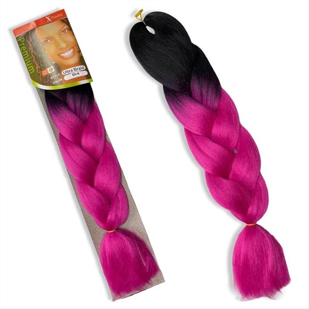 Hair for Rasta X-PRESSION Ombre Black-Fuchsia B4 -120cm