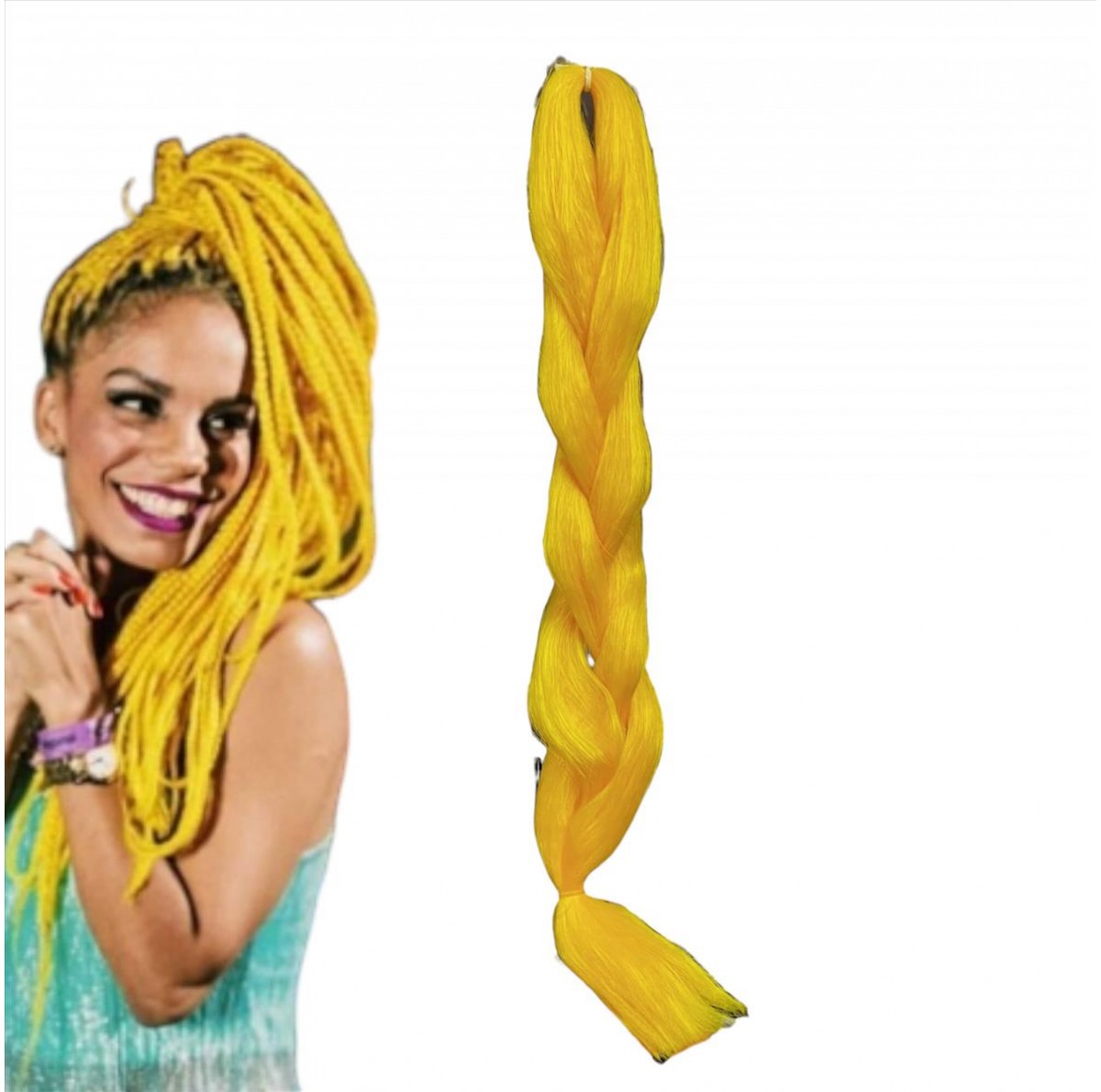 Μαλλιά για Ράστα Hair Xpress Jumbo Braid Yellow No67