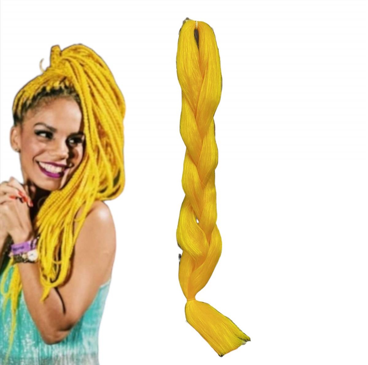 Μαλλιά για Ράστα Hair Xpress Jumbo Braid Yellow No67