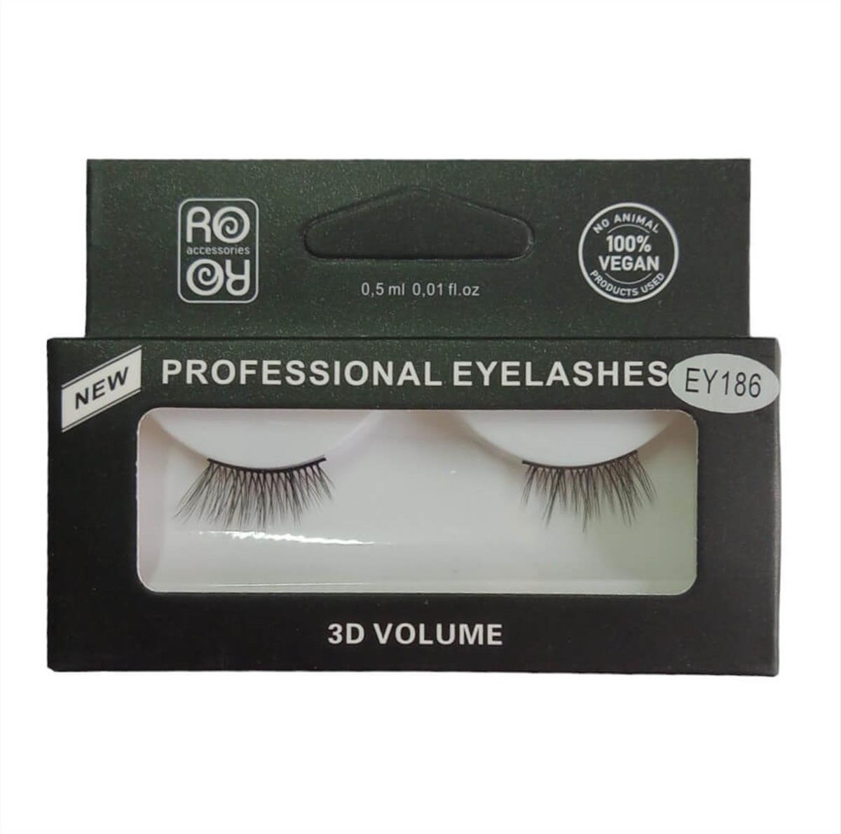 RoRo 3D eyelashes with glue EY186