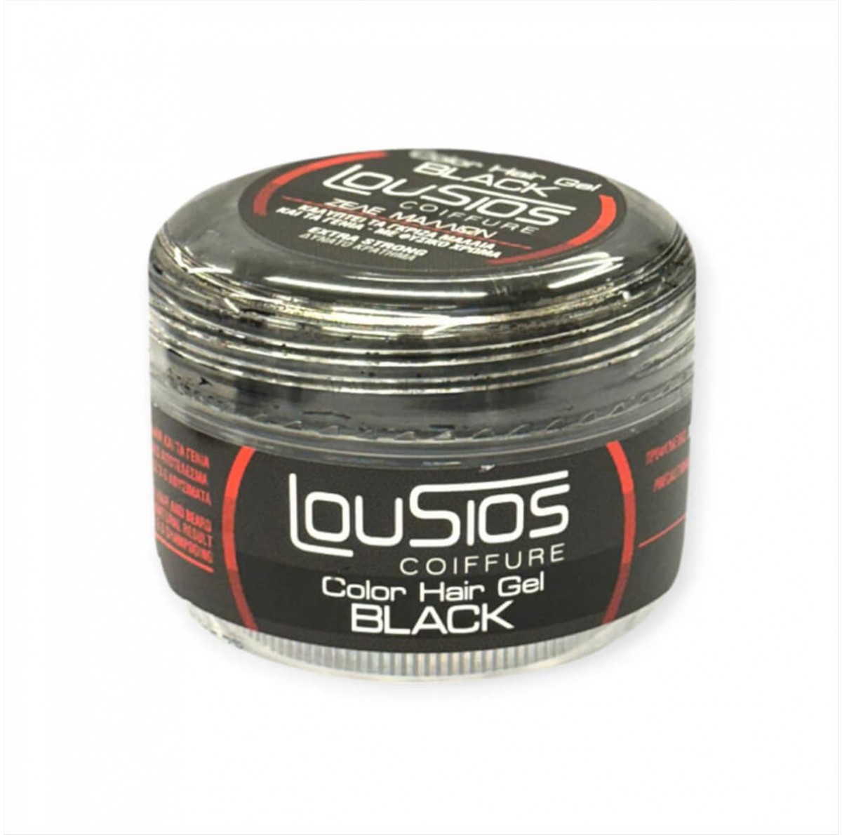 Lousios Hair Gel Color Black 120 ml