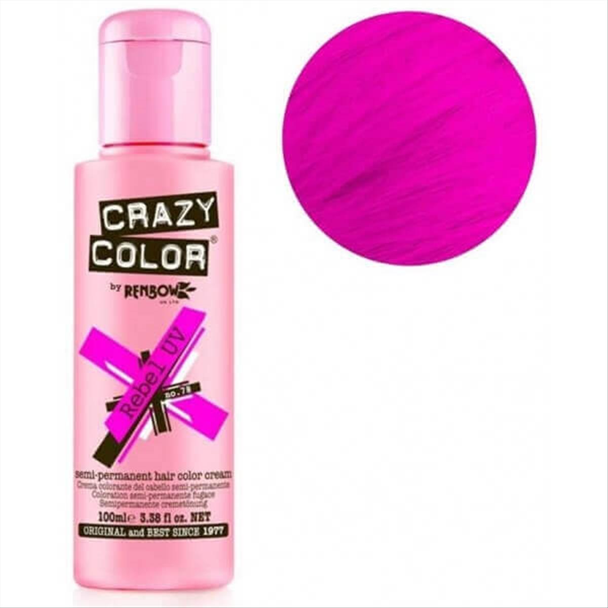 Semi-permanent Crazy Color 78 Rebel Uv 100ml