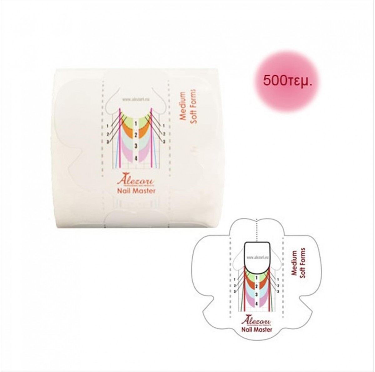 Alezori Nail Form Medium Soft Nail Master 500 item