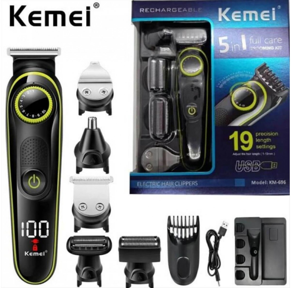 Grooming Kit 5 in 1 Kemei KM-696