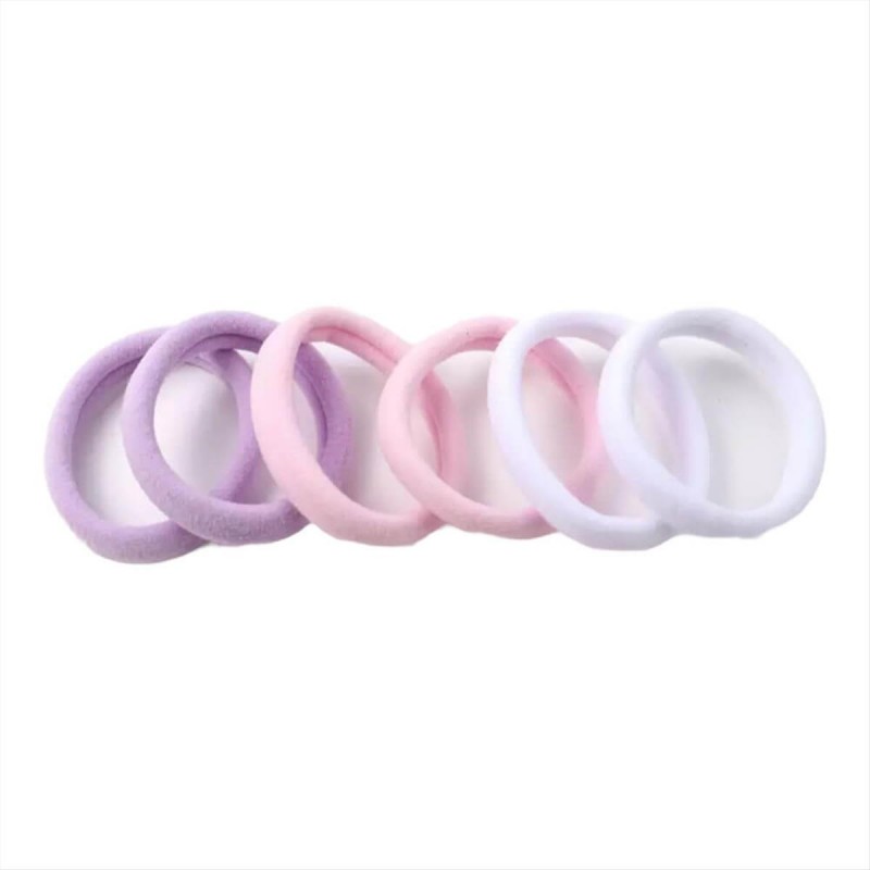 Hair Rubbers Light Colored J&E Accessories 6 pcs