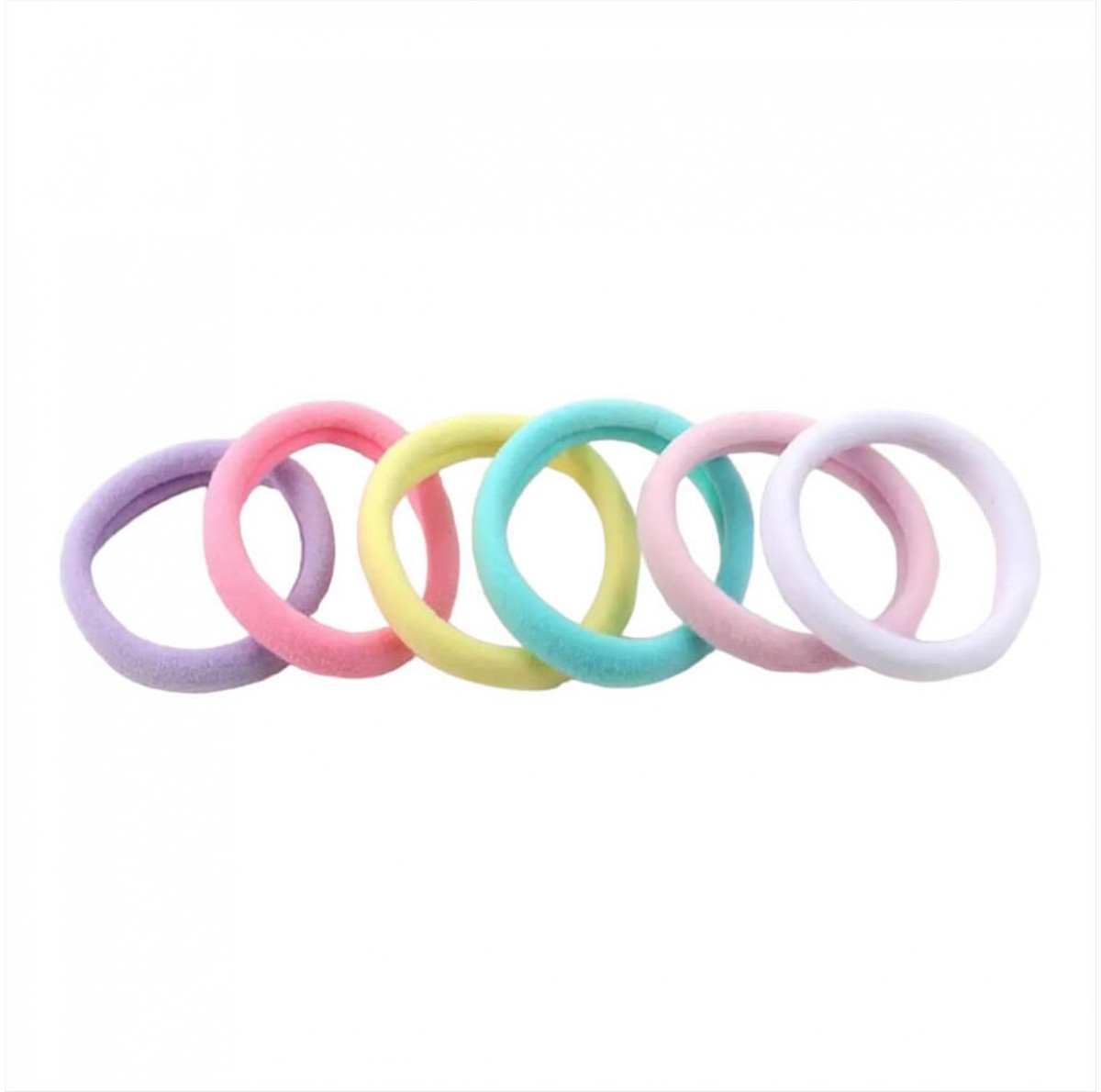 Colored Hair Rubbers J&E Accessories 6 pcs