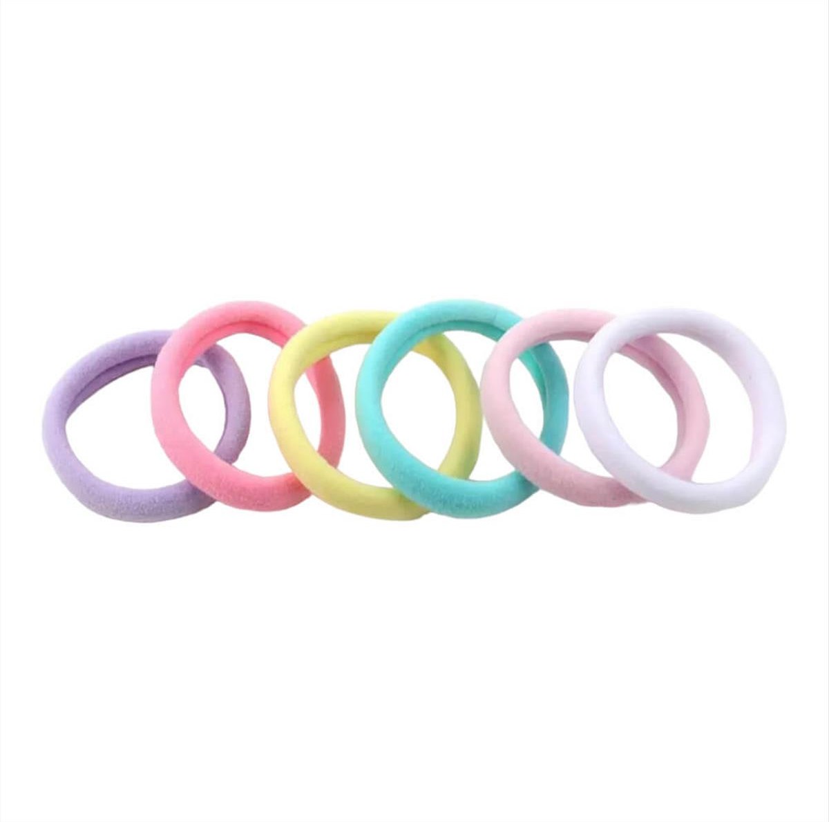 Colored Hair Rubbers J&E Accessories 6 pcs