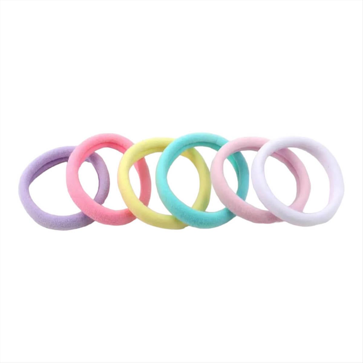 Colored Hair Rubbers J&E Accessories 6 pcs