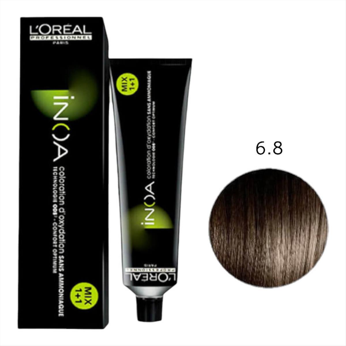 Βαφή Μαλλιών L\'Oreal Inoa No 6.8 Ξανθό Σκούρο Μόκα - 60gr