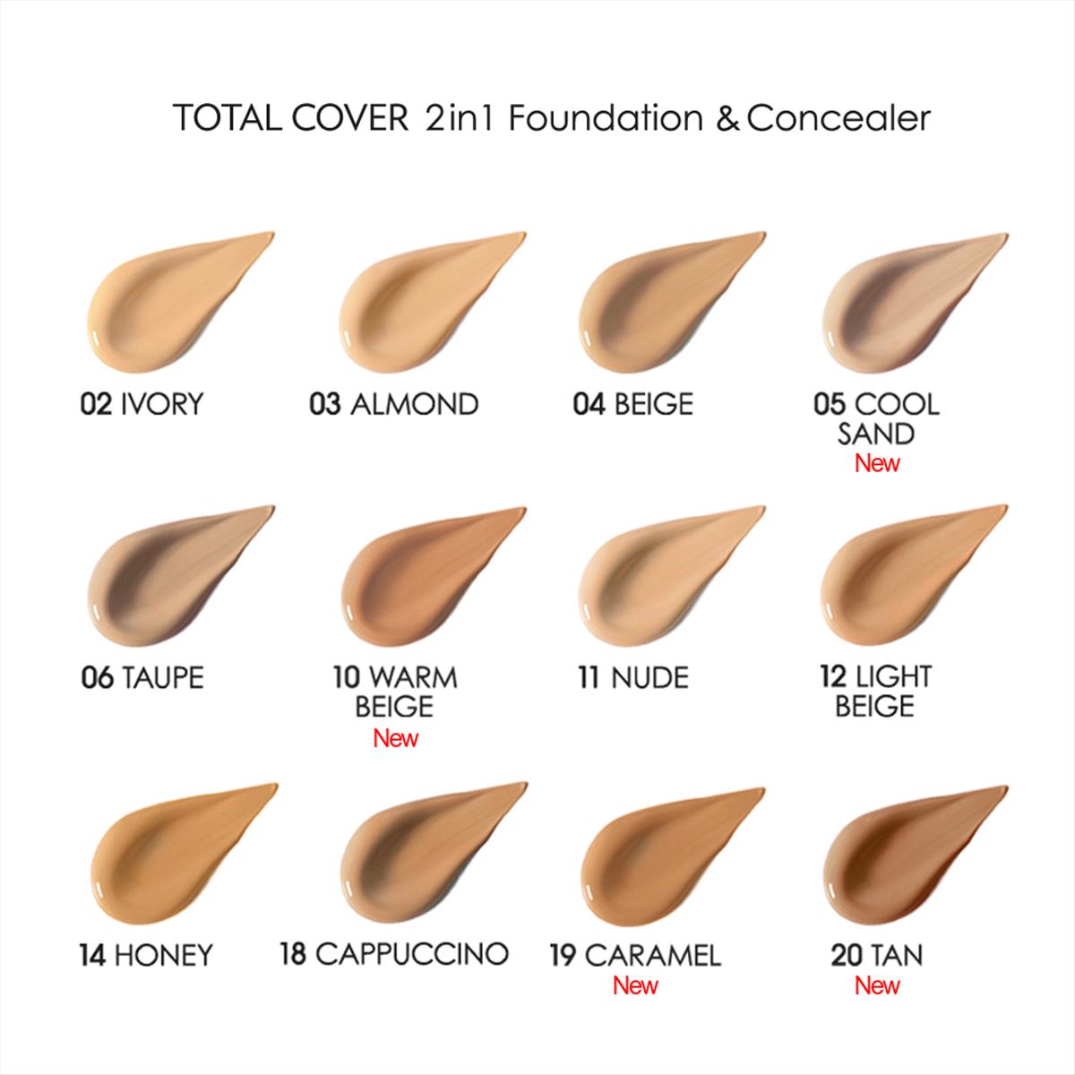 Golden Rose Total Cover 2in1 Foundation & Concealer