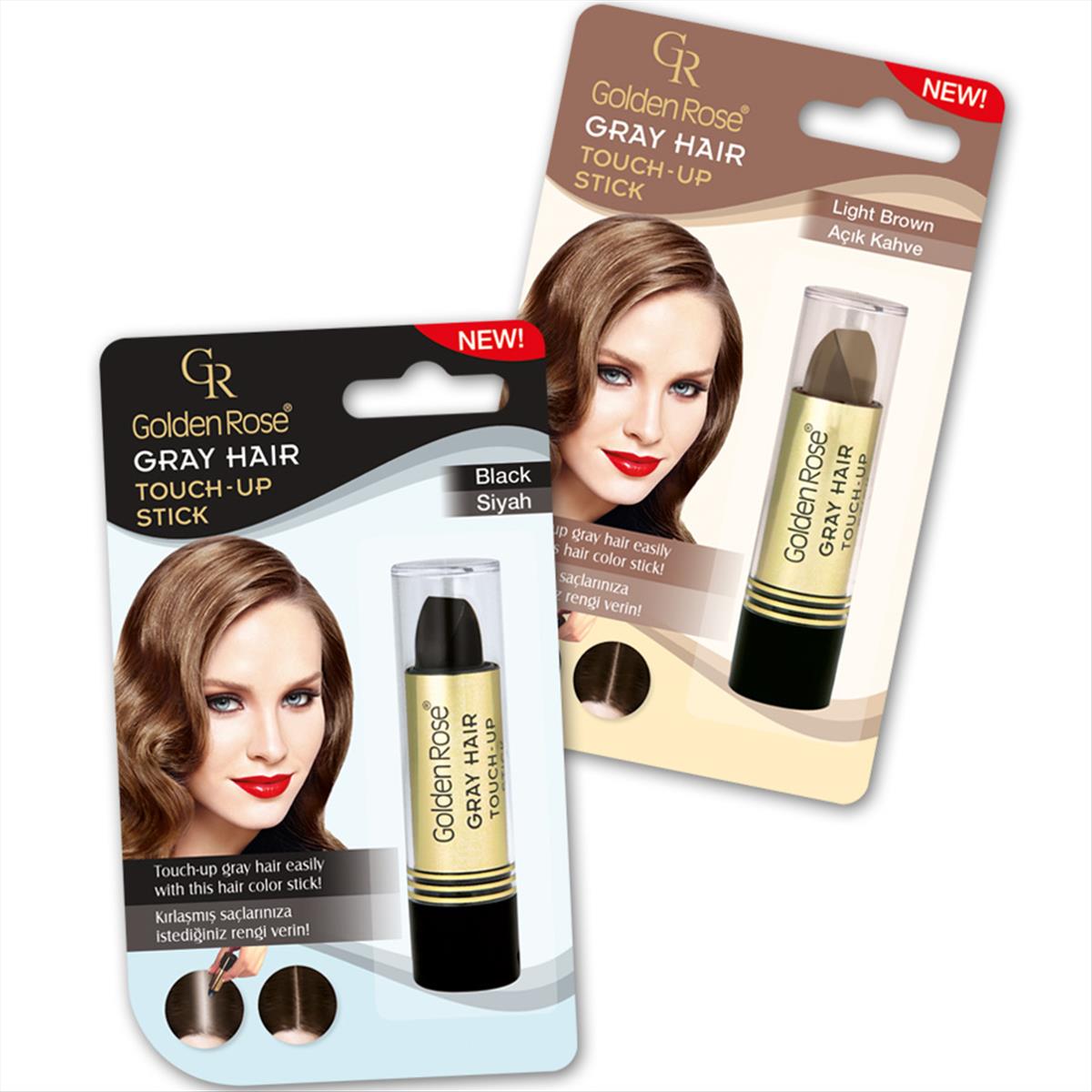 Golden Rose Hair Lipstick Touch-Up Stick 03 Medium Brown