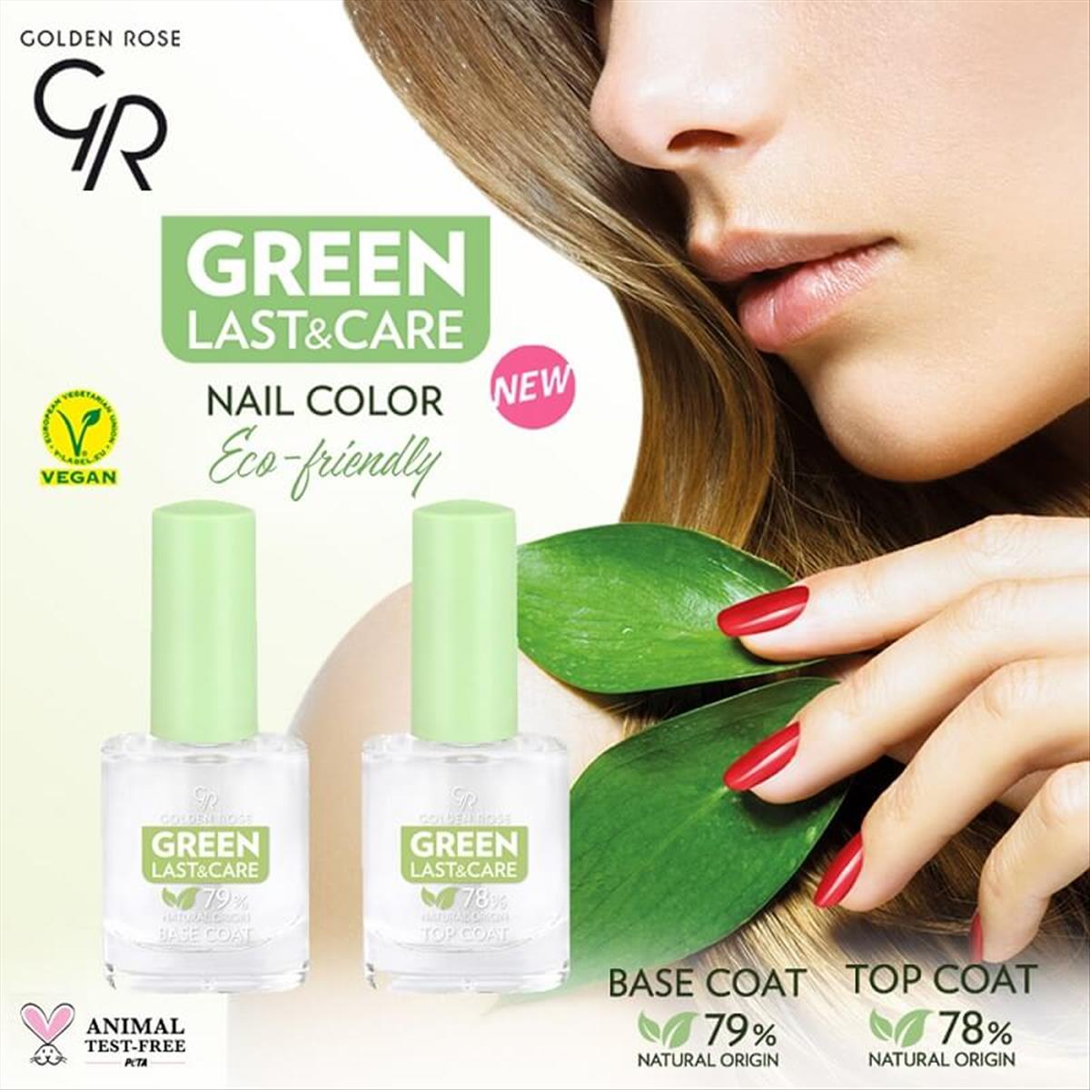 Nail Polish Golden Rose Green Last & Care Natural Origin - 10.2ml