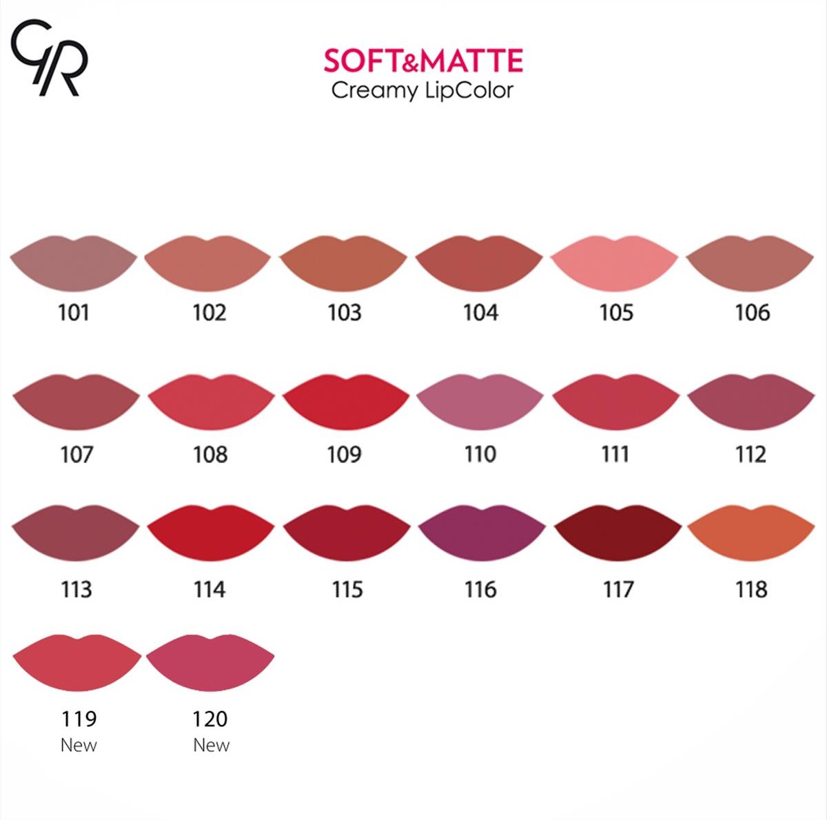 Golden Rose Soft & Matte Creamy LipColor