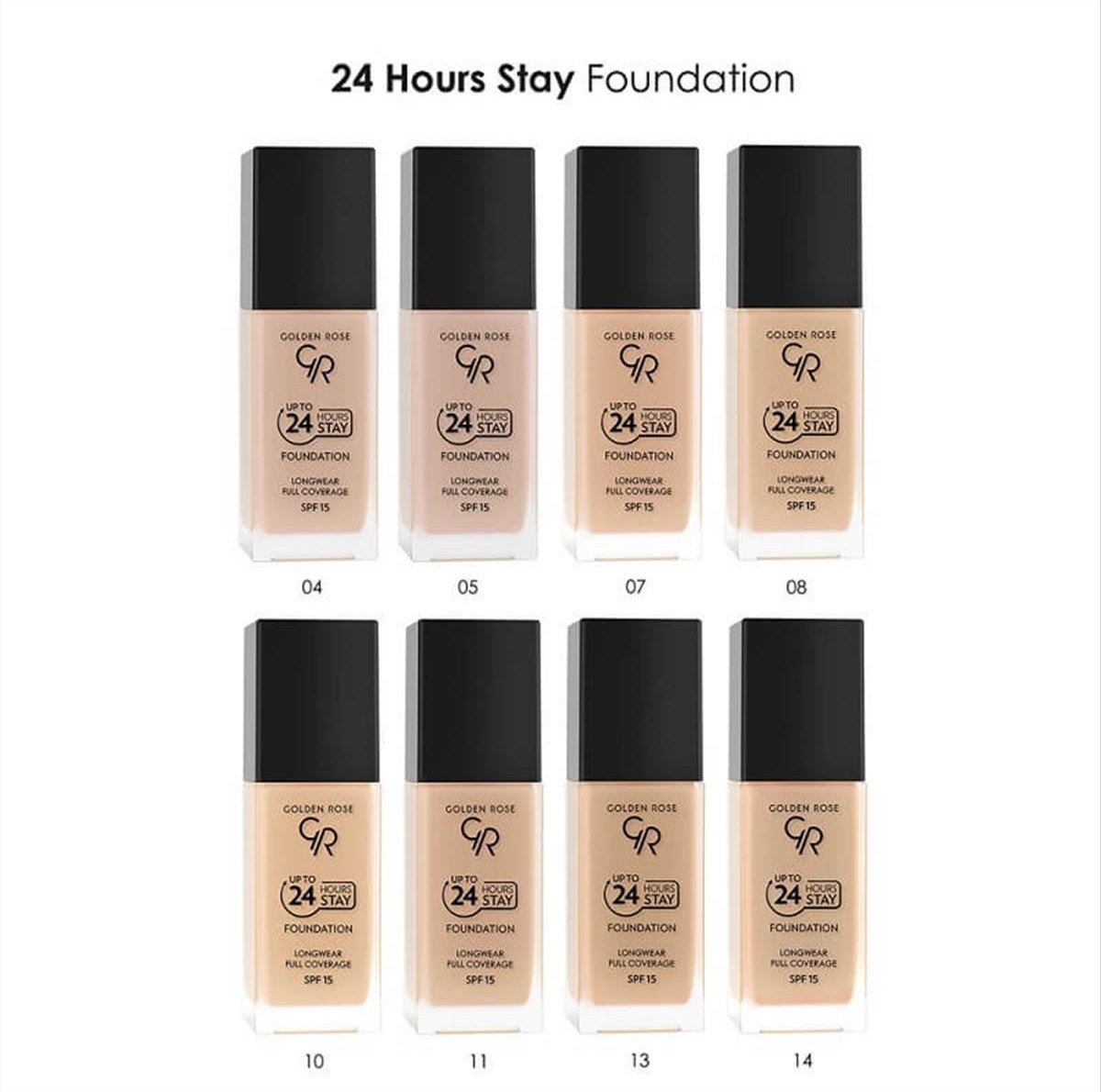 Golden Rose Up To 24 Hours Stay Foundation spf15 35 ml