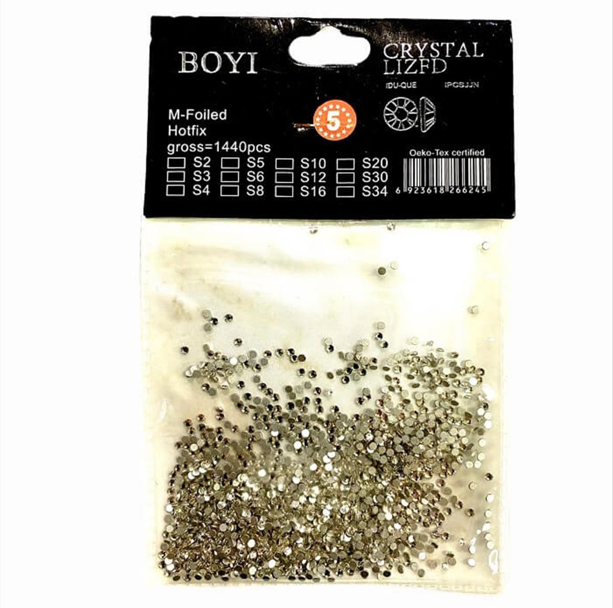 BOYI SS5 Nail Rhinestones 1440 pcs Crystal Lizfd Clear