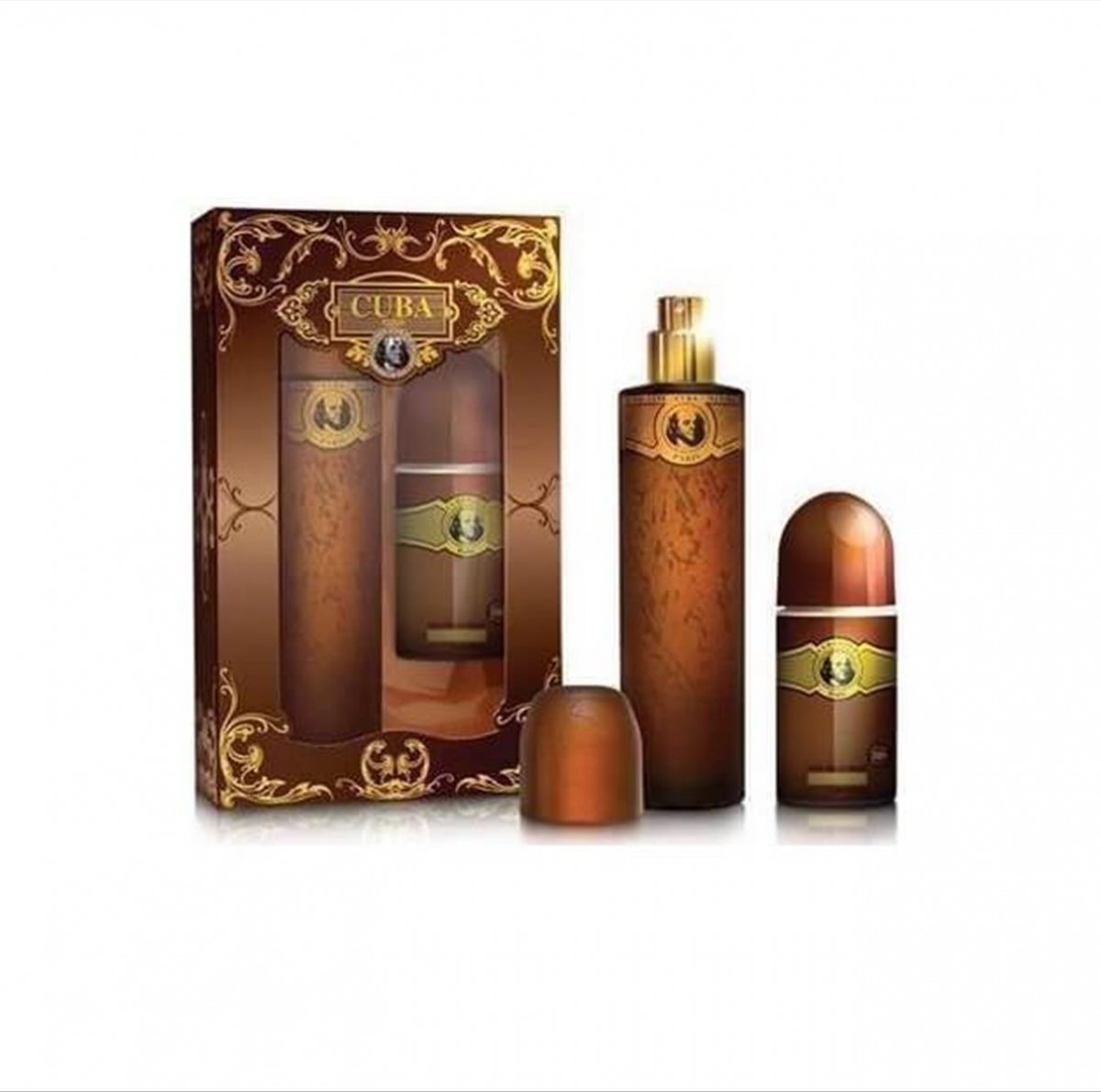 Cuba Parfume Gold 100ml + 50ml Roll on Set Type Le Malle JPG