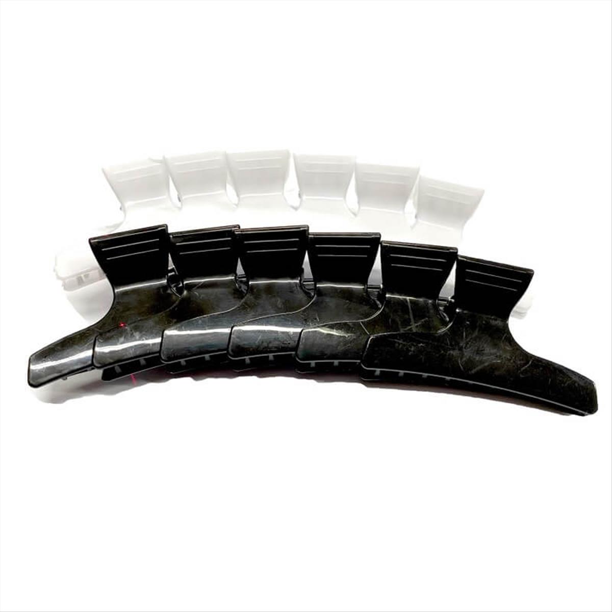 Hairdressing clipper set of 10 pieces Black White