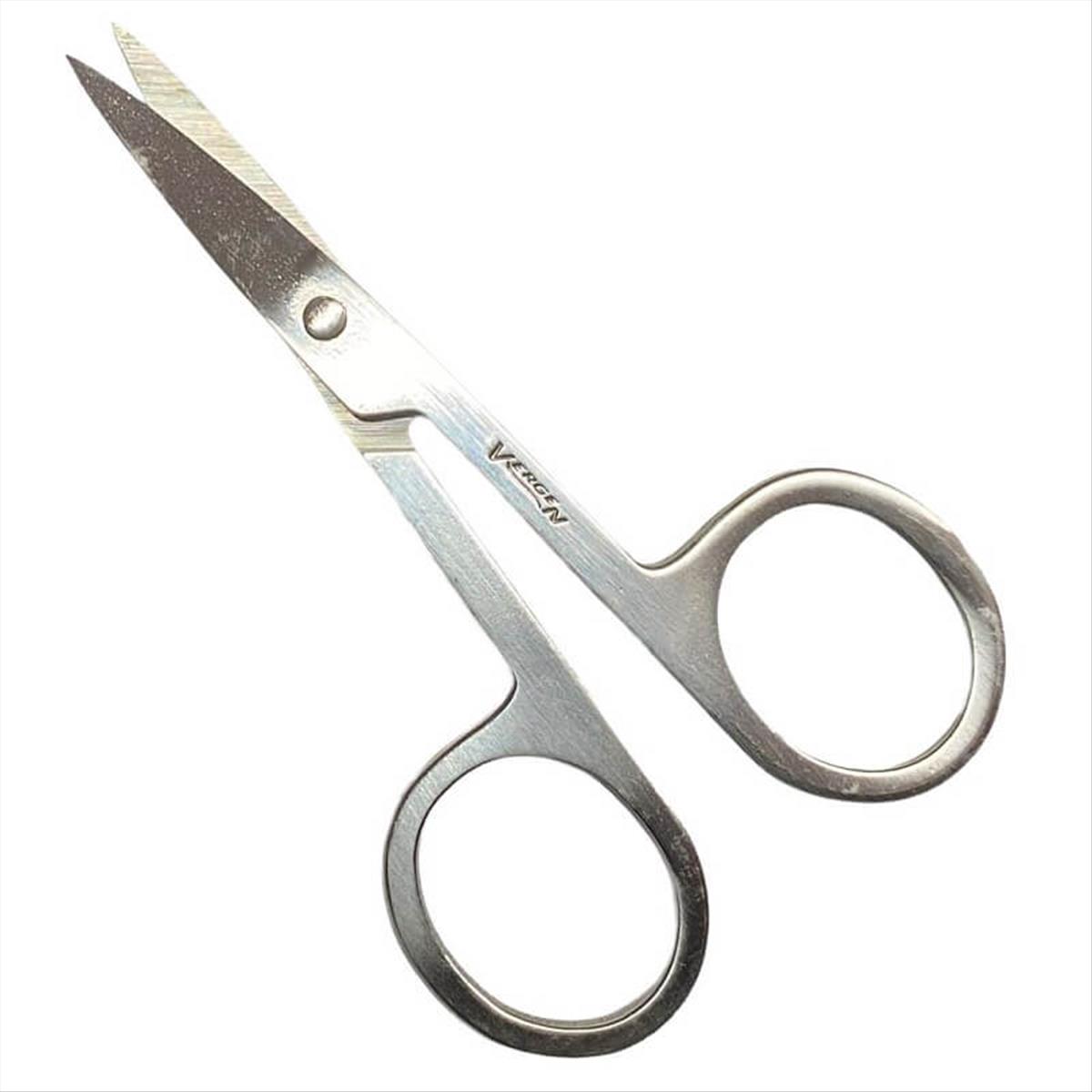 Scissors for the care and safe formation of eyebrows for men and women.