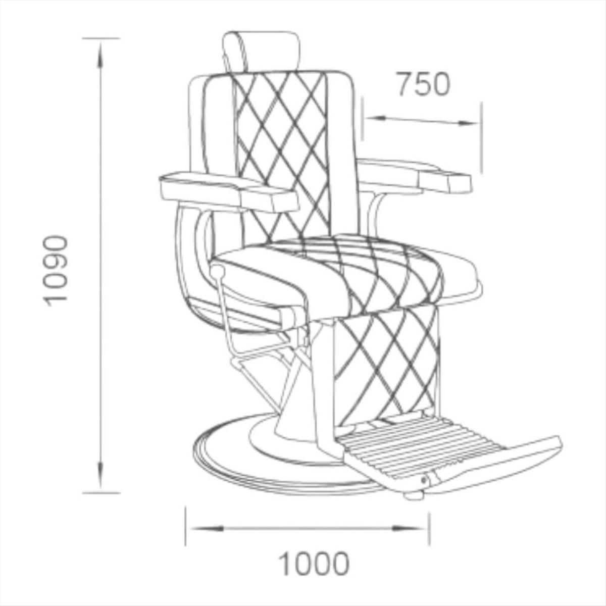 Καρέκλα Barber Jack Taylor Μαύρη 3003