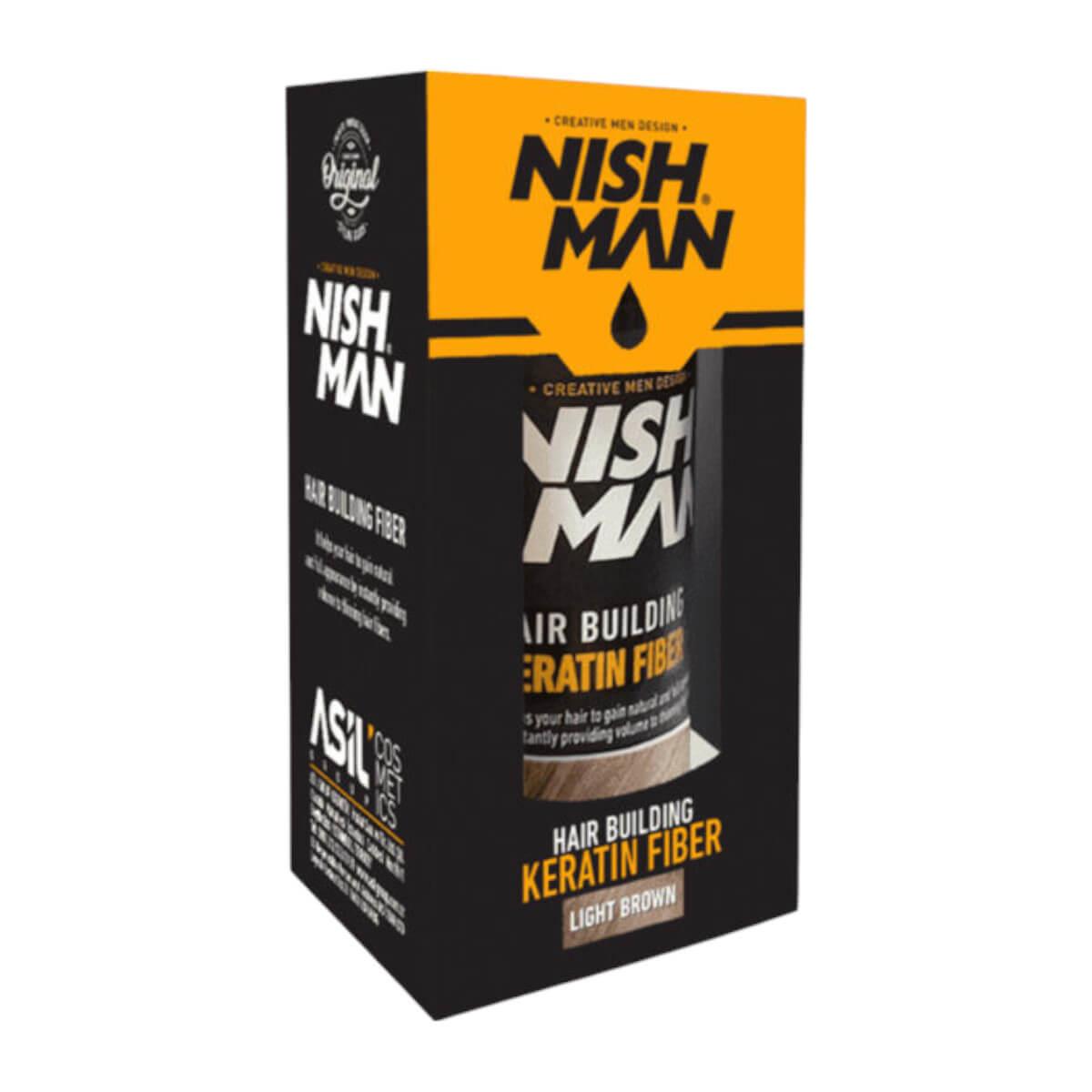 Nishman Ίνες Κερατίνης Hair Building Fiber 2 in 1 Light Brown