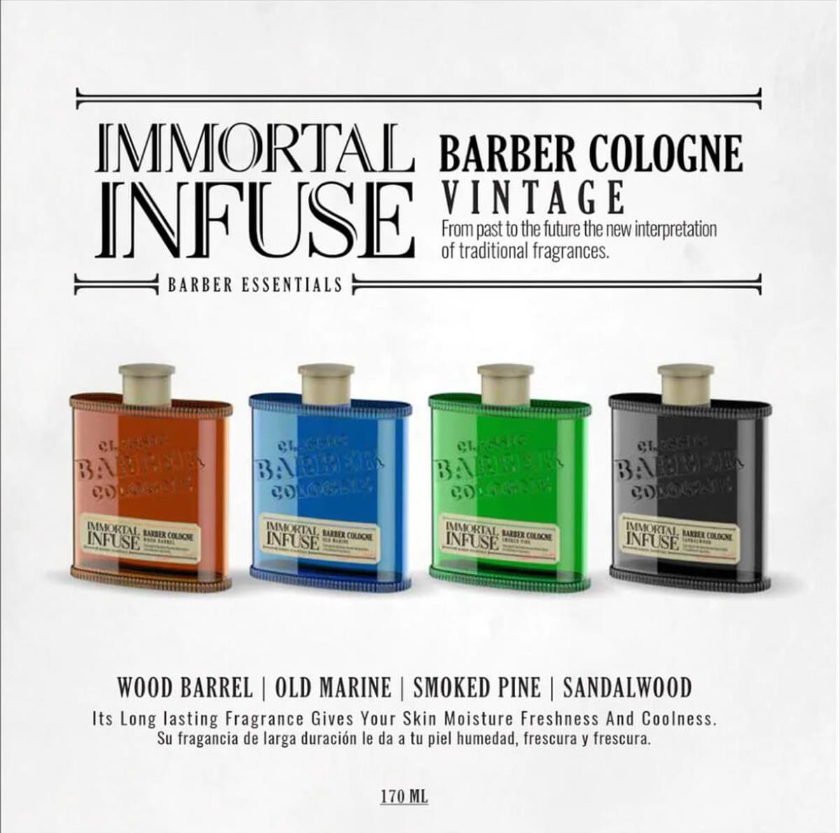 Immortal Infuse Barber Cologne 150ml