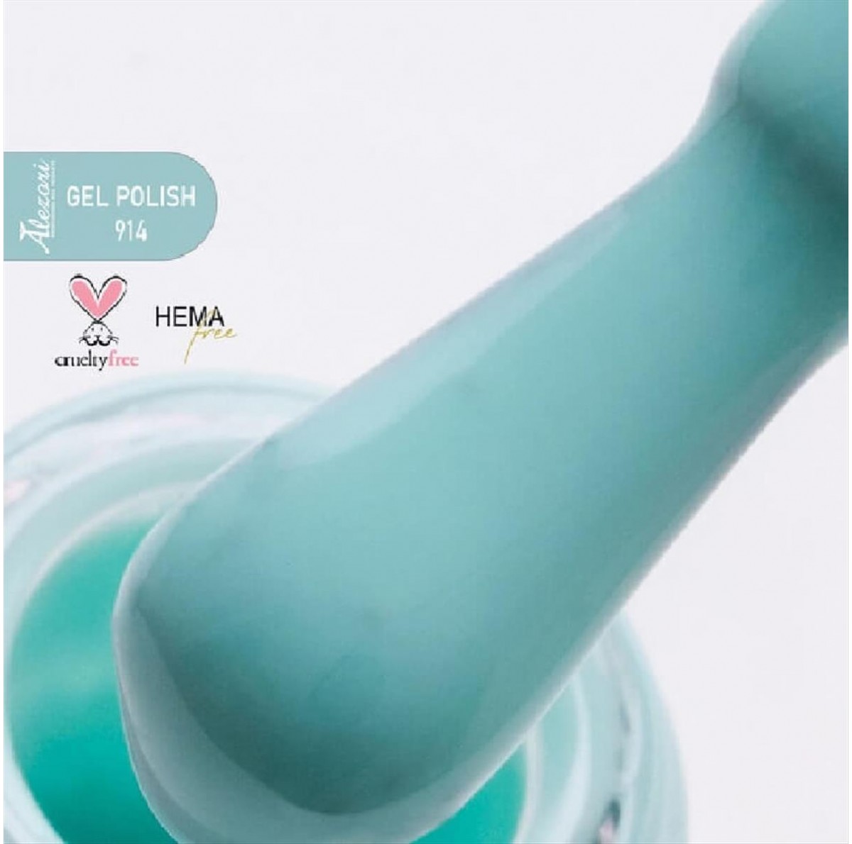 Alezori Ημιμόνιμο Βερνίκι Gel Polish 914 Aqua Ανοιχτό Παστέλ 15ml