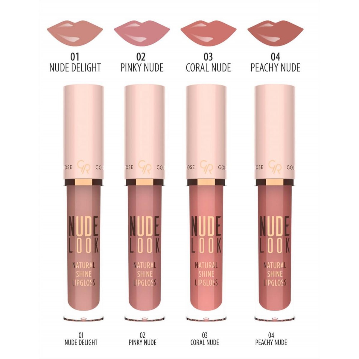 Nude Look Natural Shine Lipgloss Golden Rose 4.5ml