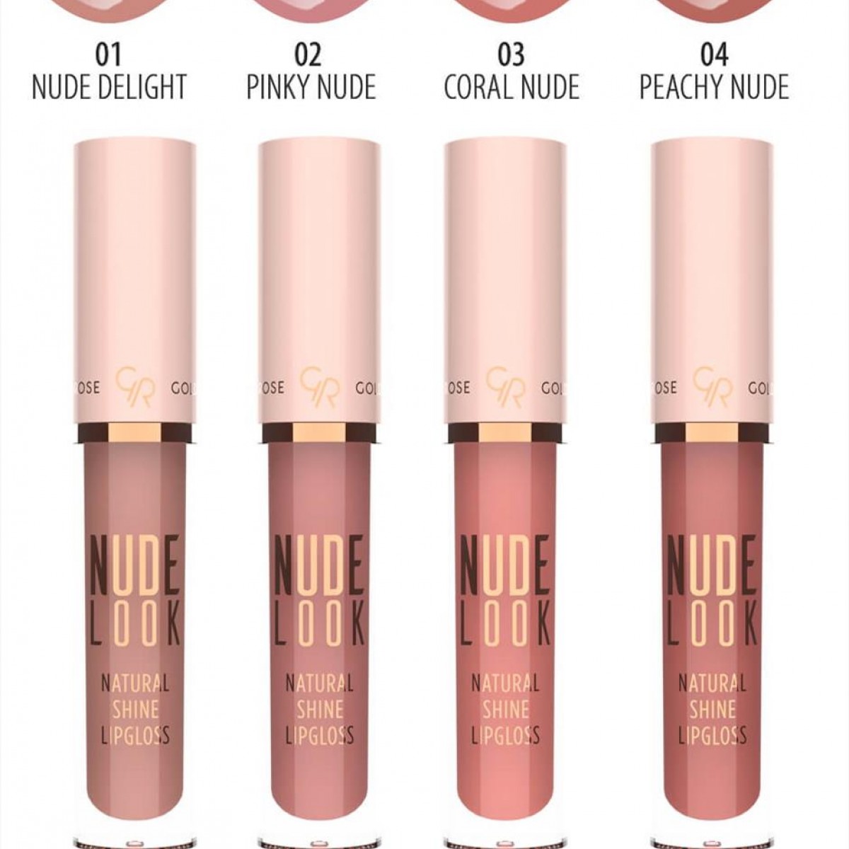 Nude Look Natural Shine Lipgloss Golden Rose 4.5ml