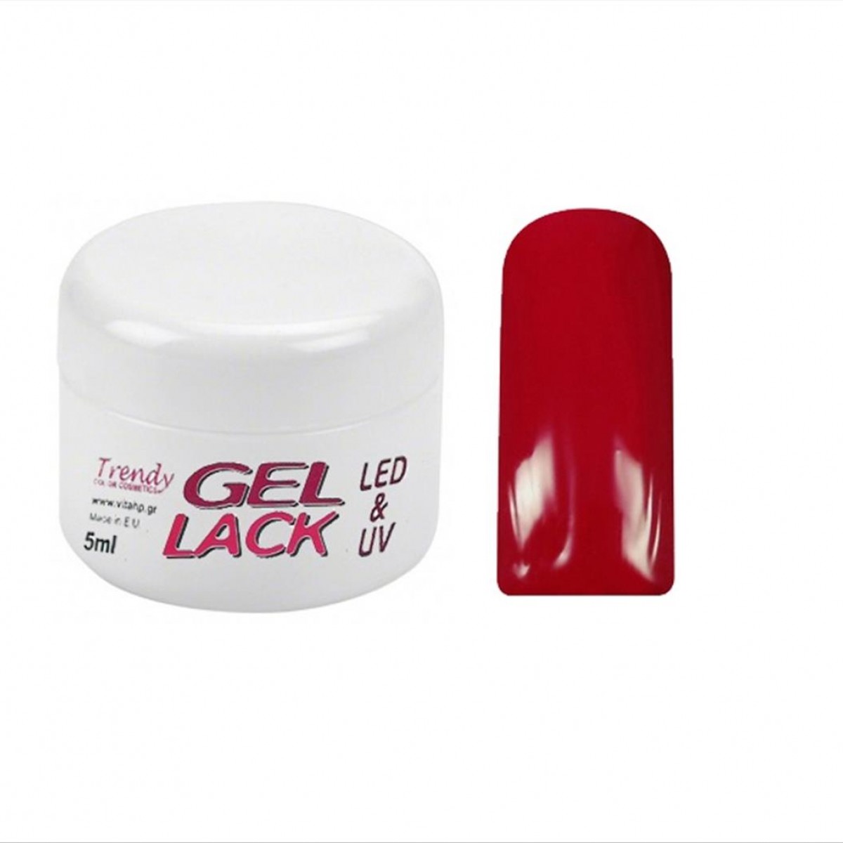 Gel Lack Led & Uv Trendy 5ml Red(No 104)