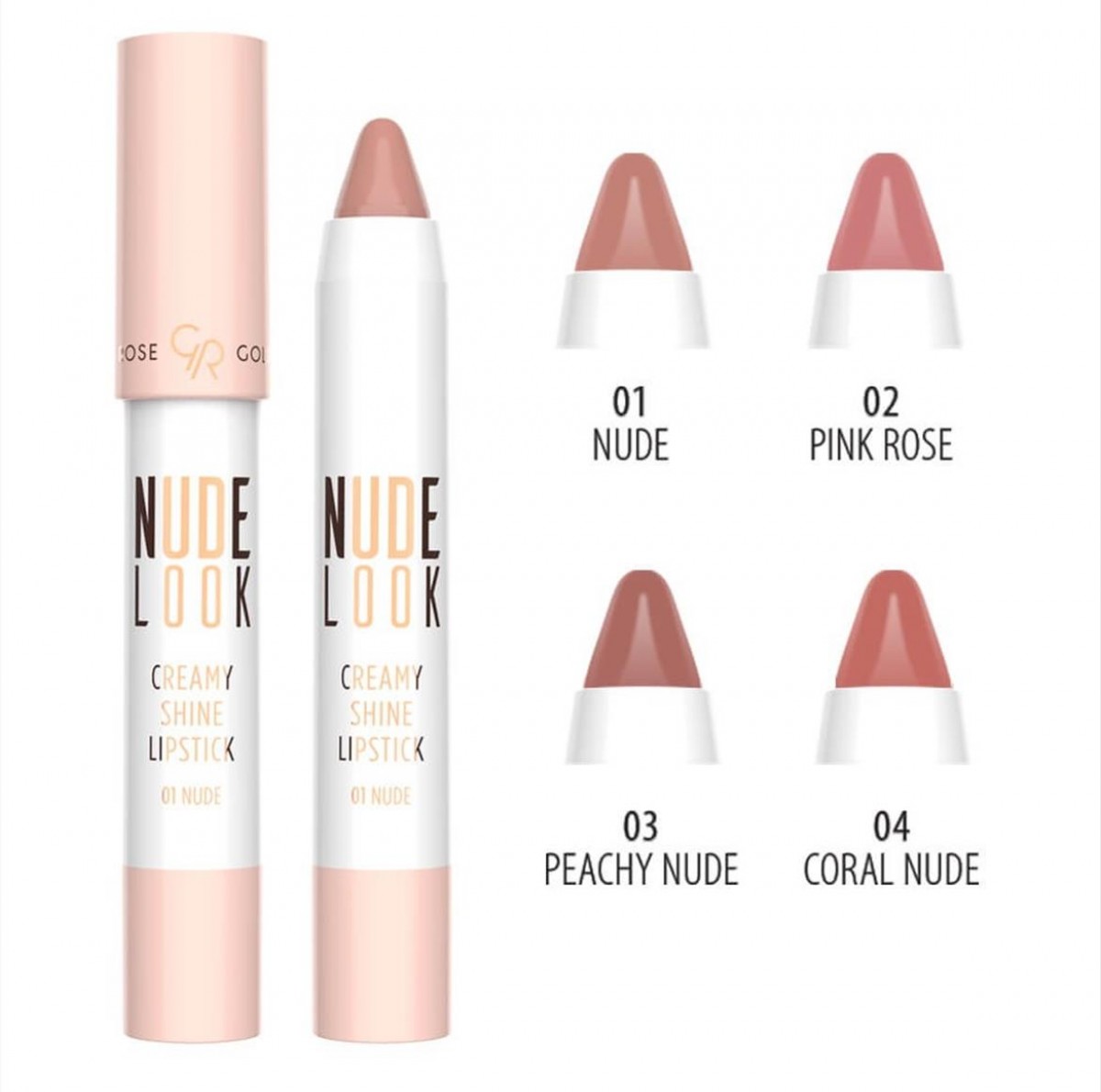 Nude Look Creamy Shine Lipstick Golden Rose