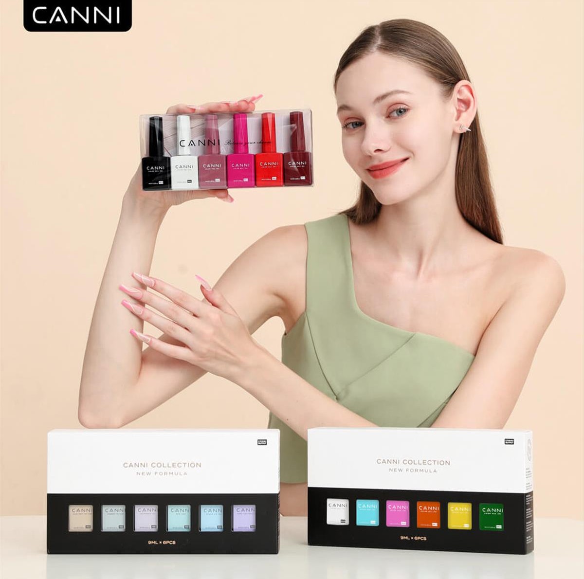 Canni Hema Free Gel Nail Polish Color - 9ml