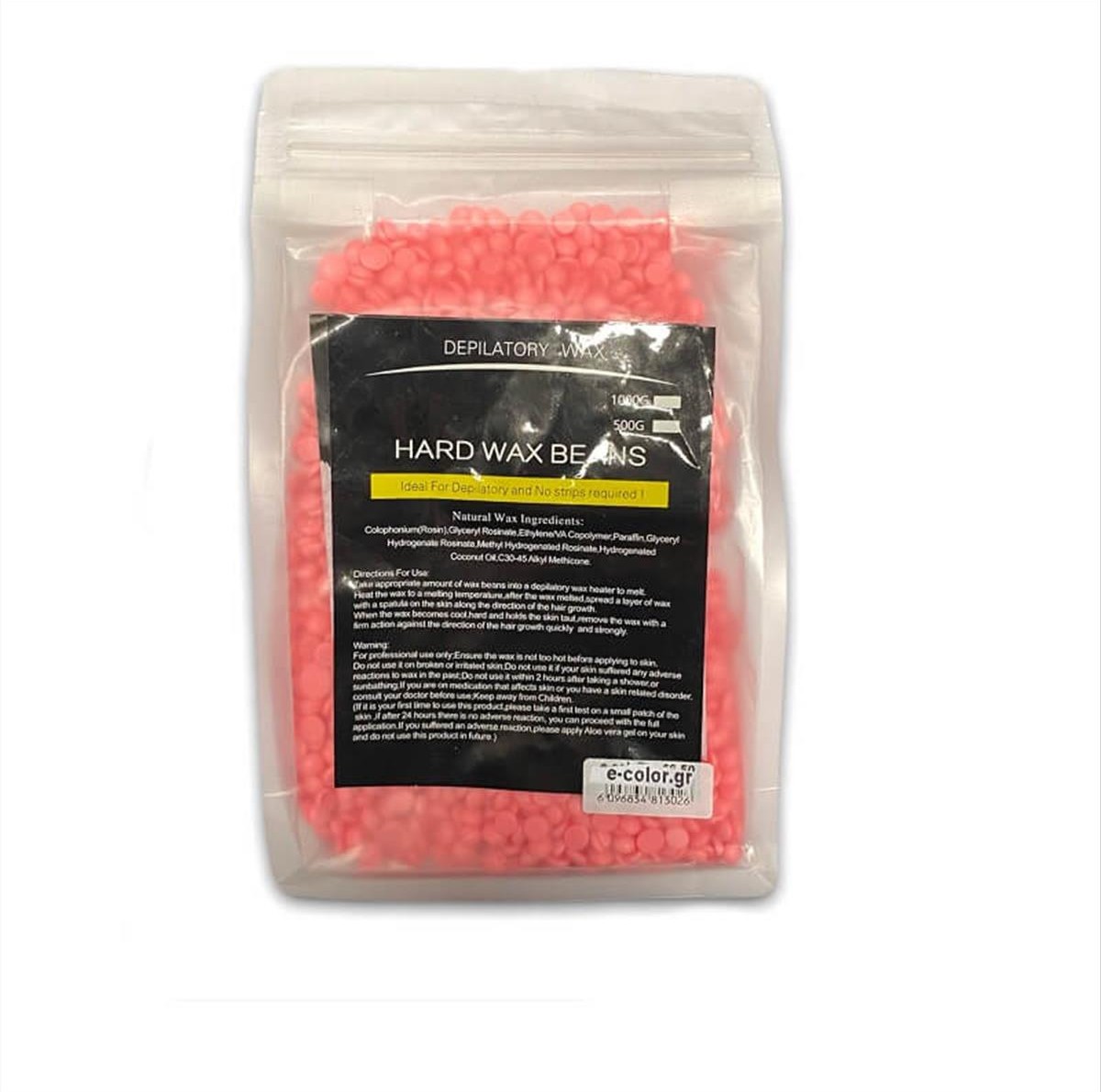 Κερί Ζεστό Σταγόνα Hard Wax Beans Ροζ 500 gr