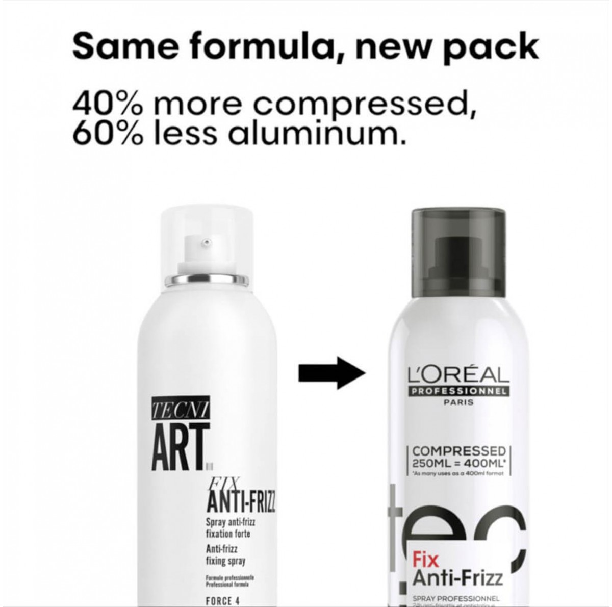 L'Oreal Tecnk Art Fix Anti-Frizz Λακ Force 4 - 250ml