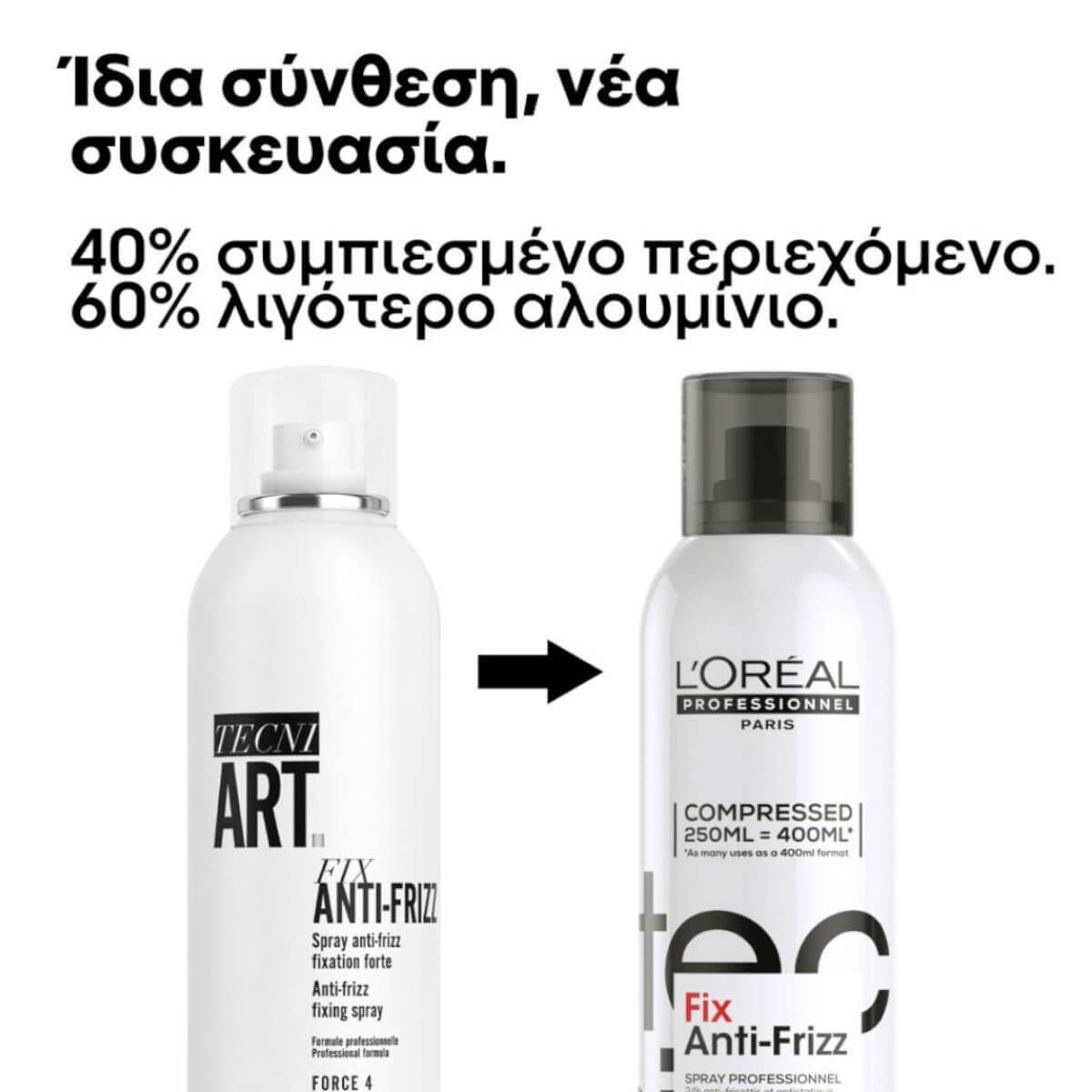 LOreal Tecnk Art Fix Anti-Frizz Λακ Force 4 - 250ml