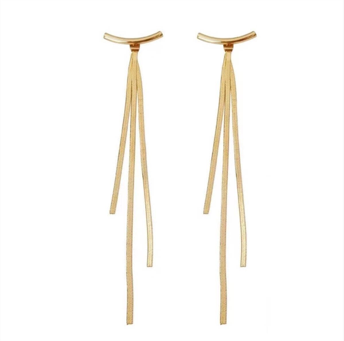 Gold Hanging Light Earrings - Momoca