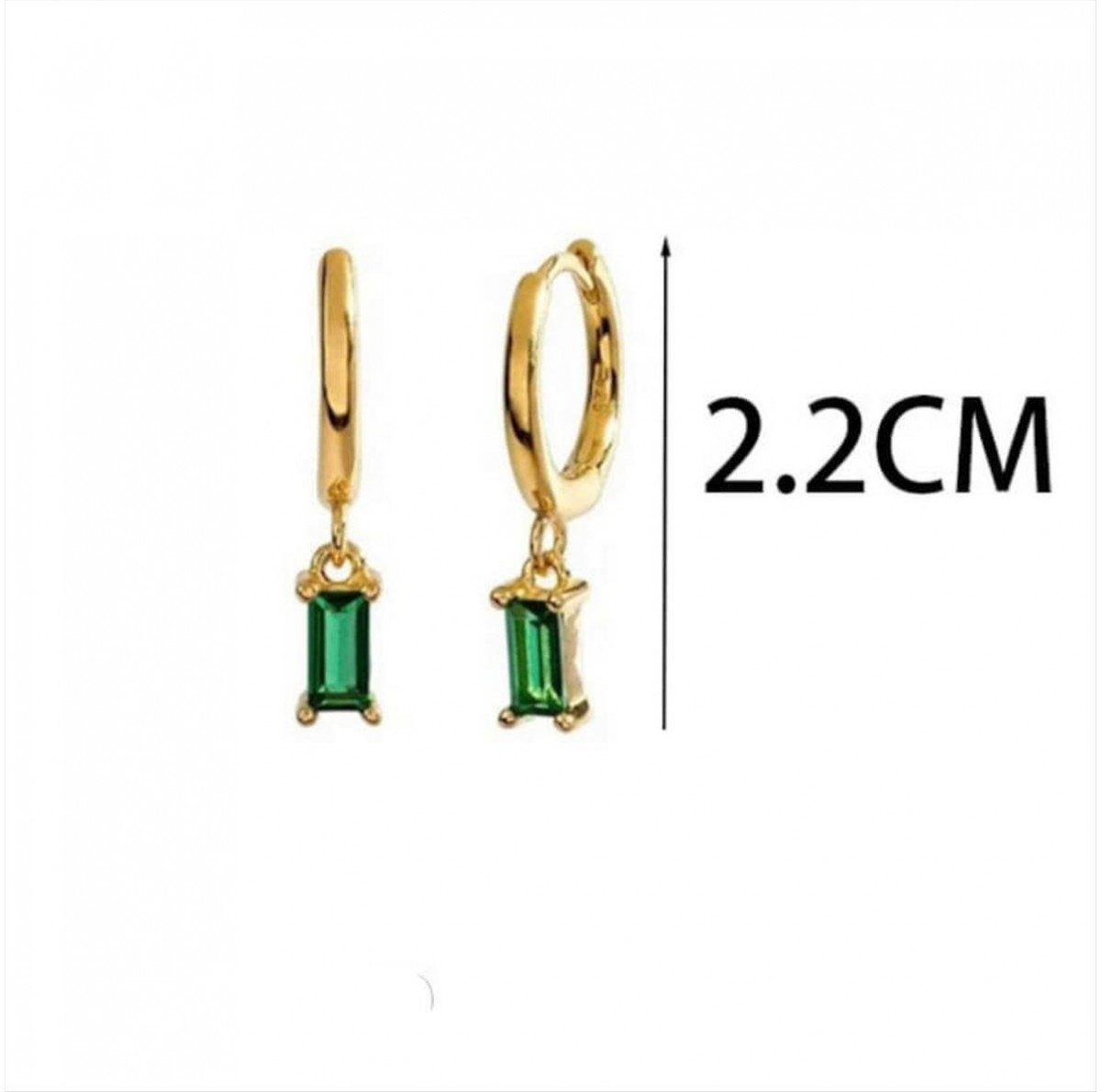 Hanging Light Earrings Strass Green - Momoca