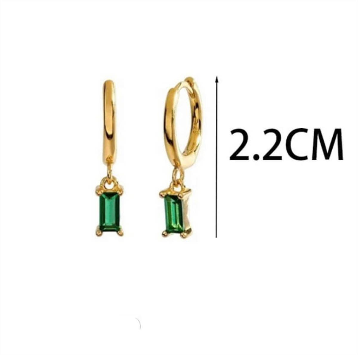 Hanging Light Earrings Strass Green - Momoca