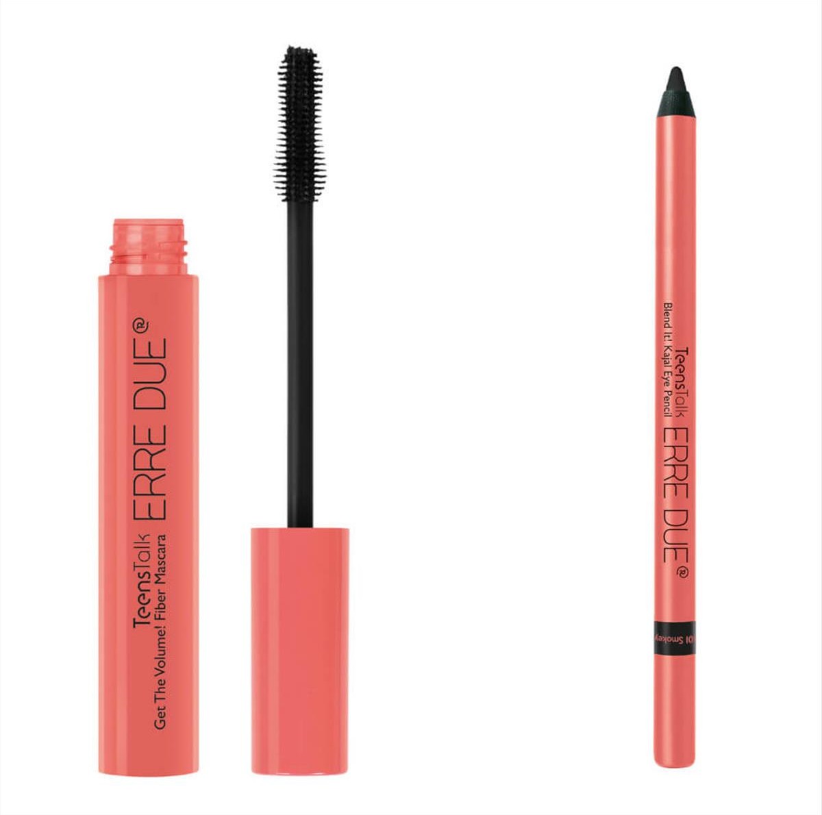 Erre Due Set Mascara Fiber Get The Volume & Pencil Blend It Kajal Eye 101