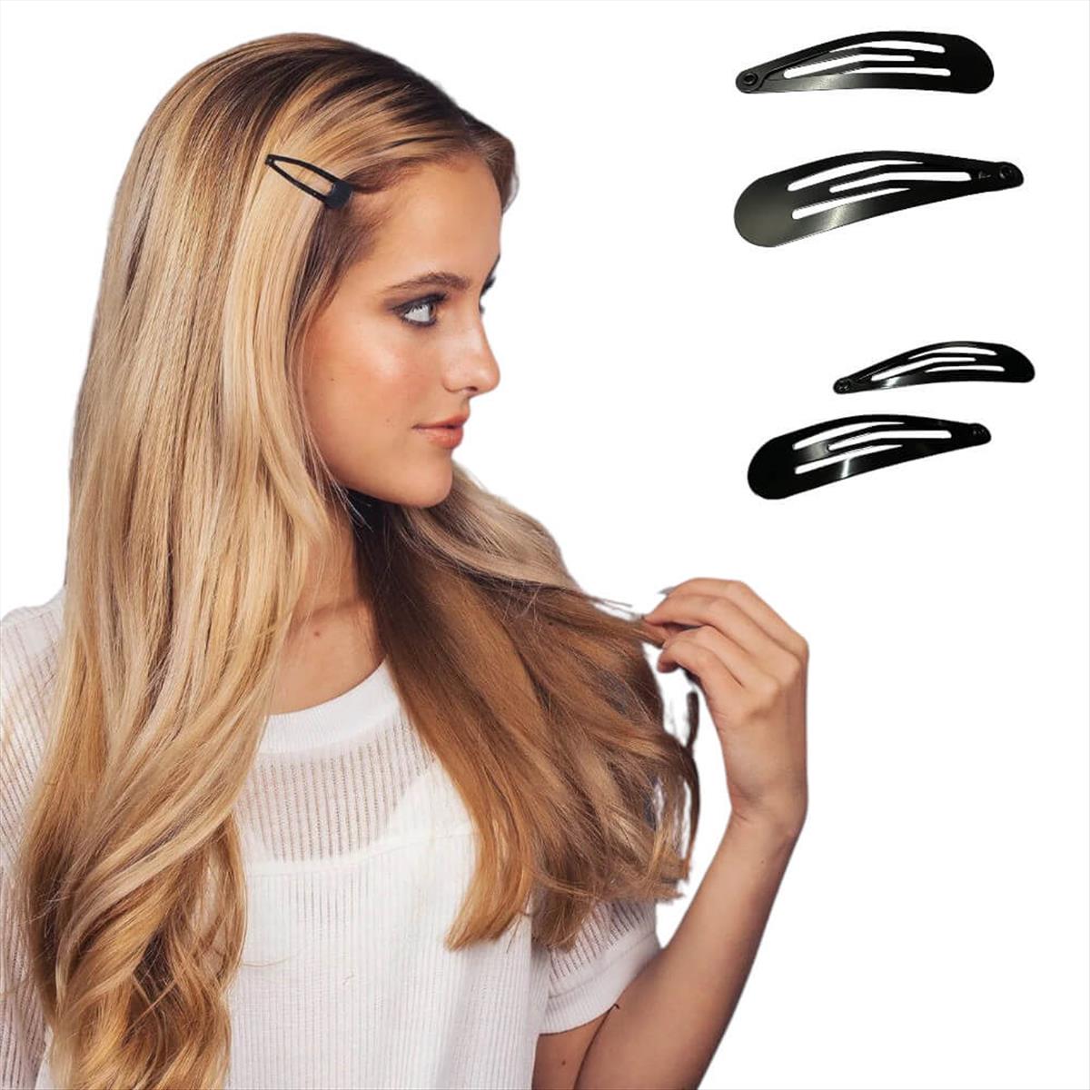 Hair Clips RoRo Black 5 cm - 2pcs