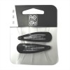 Clips Μαλλιών Μαύρα Gloss RoRo 5 cm 12-0016 2pcs